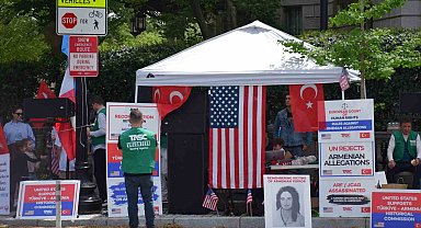 Washington'da Türk vatandaşlarından sözde Ermeni soykırımına karşı protesto