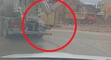 Yola beton döken mikser sürücüsüne para cezası uygulandı