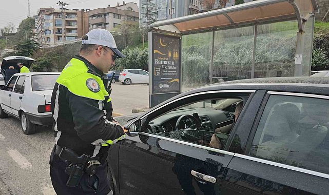 Zonguldak'ta dron destekli kırmızı ışık denetimi