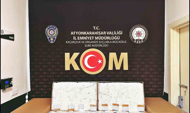 9 bin 500 adet kaçak makaron ele geçirildi