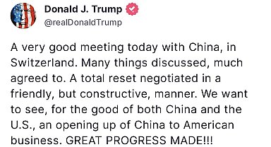 ABD Başkanı Trump Çin ile yapılan ticaret müzakerelerini değerlendirdi: "Pek çok konuda anlaşmaya varıldı"