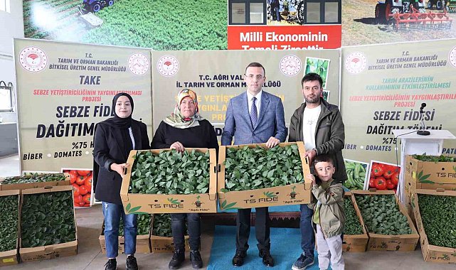 Ağrı'da 150 çiftçiye fide desteği