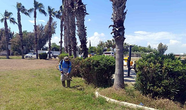 Akdeniz'de park ve bahçelere yaz bakımı