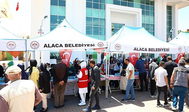 Alaca'da Gazze'ye destek kampanyasına büyük ilgili