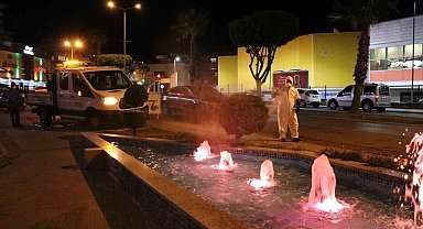 Alanya'da yeşil alanlarda zirai mücadele