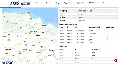 Amasya'da 4.4 büyüklüğünde deprem