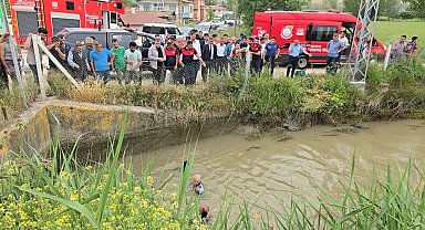 Amasya'da sulama kanalına düştüğü ihbar edilen çocuk için ekipler seferber oldu