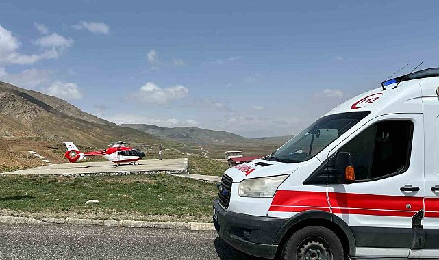 Ambulans helikopter kafa travması geçiren hasta için havalandı