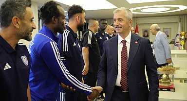 Ampute Futbol Takımı, Tahmazoğlu'nu makamında ziyaret etti