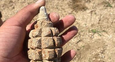 Ankara'da 104 yıllık patlamamış el bombası bulundu