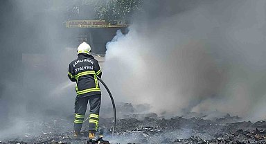 Atık madde yangını itfaiye tarafından söndürüldü