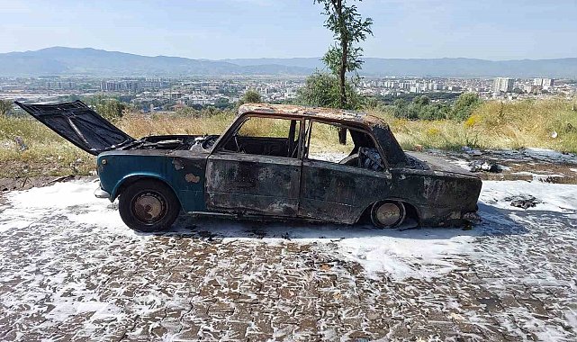 Aydın'da otomobil küle döndü