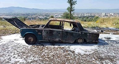 Aydın'da otomobil küle döndü