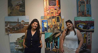 Ayvalık'ta Güzel Sanatlar Lisesi öğrencileri rengarenk eserleriyle büyüledi