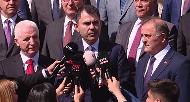 Bakan Kurum: "Hep birlikte elimizi, gövdemizi taşın altına koymak durumunda olduğumuzu, burada net bir şekilde ifade ettik"
