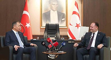 Bakan Yerlikaya, KKTC Cumhuriyet Meclisi Başkanı Öztürkler ile bir araya geldi