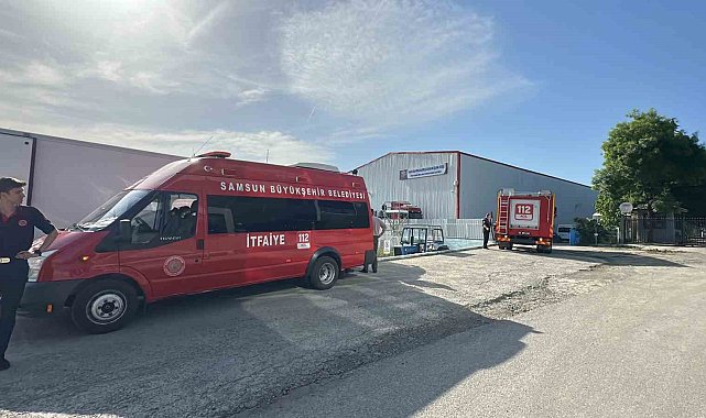 Balık işleme tesisinde yangın paniği