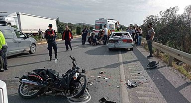 Balıkesir'de motosiklet ile otomobil çarpıştı: 2 yaralı