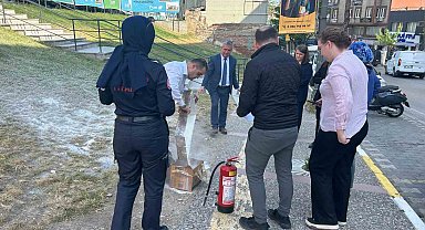 Bandırma'da yangın tatbikatı gerçekleştirildi