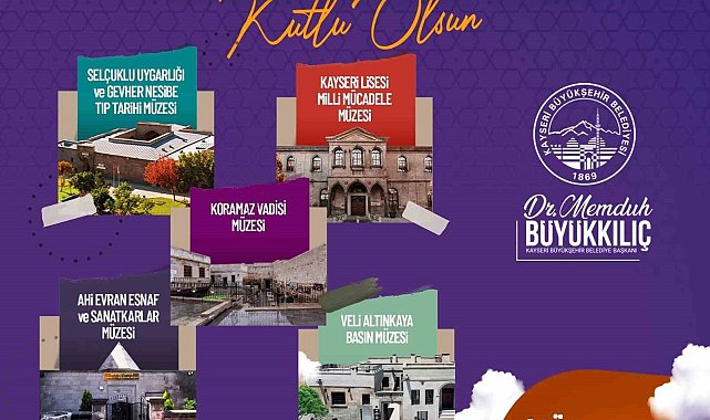 Başkan Büyükkılıç: "Müzeler Haftası'nda büyükşehirin müzeleri ücretsiz olacak"