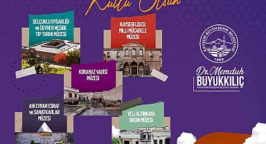 Başkan Büyükkılıç: "Müzeler Haftası'nda büyükşehirin müzeleri ücretsiz olacak"