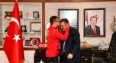Başkan Genç'ten down sendromlu milli sporculara destek