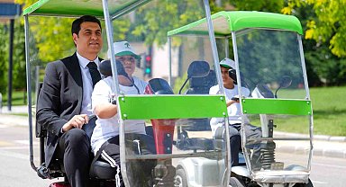 Başkan Yılmaz, çocuklarla trafik eğitimine katıldı