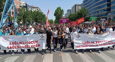 Batman'da 'Sağlık Festivali' kapsamında yürüyüş düzenlendi