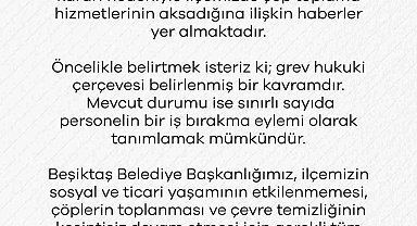 Beşiktaş Belediyesi'nden 'çöp toplama' açıklaması