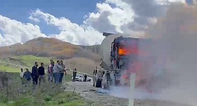 Beton mikseri alev topuna döndü