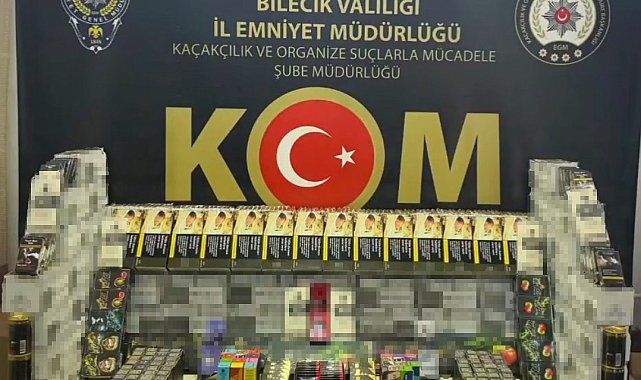 Bilecik'te 92 bin adet makaron ele geçirildi