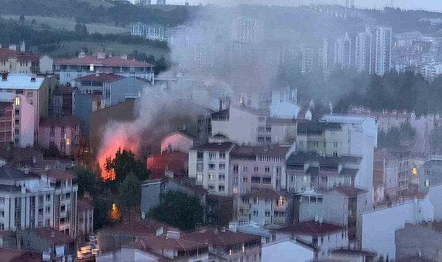 Bilecik'te çıkan yangında dumanlar gökyüzünü kapladı