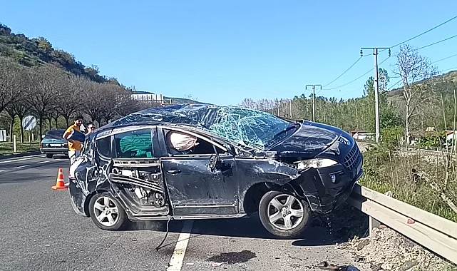 Bilecik'te takla atan otomobilde 1 kişi yaralandı
