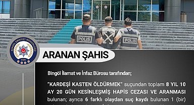 Bingöl'de 8 yıl kesinleşmiş hapis cezası bulunan zanlı yakalandı