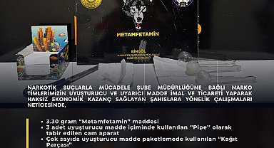 Bingöl'de uyuşturucu operasyonunda 1 tutuklama