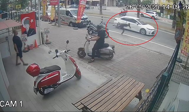 Bir anda takla atarak yere düştü, ne yaşadığına o da anlam veremedi