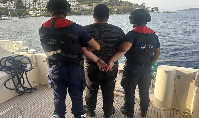 Bodrum'da lüks yatla kaçmaya çalışırken yakalandı