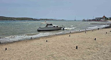 Bodrum'u fırtına vurdu