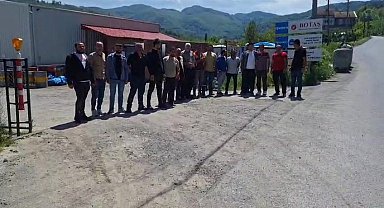 BOTAŞ şantiyesinde maaş krizi, maaşları için şantiyeye gelen işçiler eylem yaptı