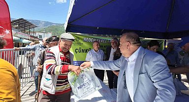 Bozdoğan'da vatandaşlara 25 bin fide dağıtıldı