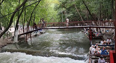 Bozdoğan'daki piknik alanı sıcak yaz günlerinde serinletiyor