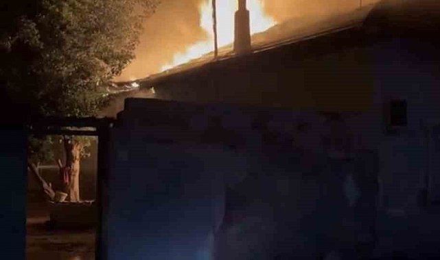 Bursa'da ahır alevlere teslim oldu