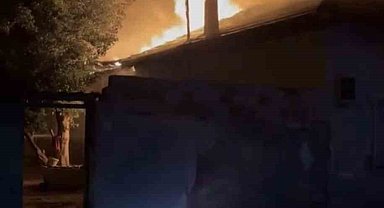 Bursa'da ahır alevlere teslim oldu