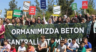 Bursa'da köylüler beton santrali için ayakta
