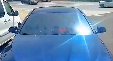 Çakarlı otomobile gereği yapıldı