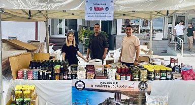 Çanakkale İl Emniyet Müdürlüğü yöresel ürünlerle Ankara'da yerini aldı