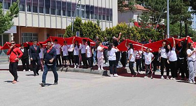 Çankırı'da gençler 19 Mayıs için yürüdü