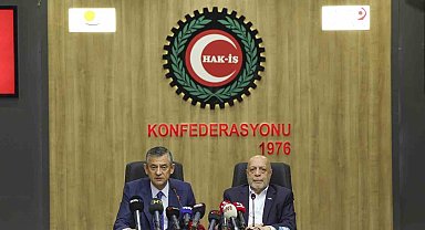 CHP lideri Özel, HAK-İŞ ve TÜRK-İŞ konfederasyonlarını ziyaret etti