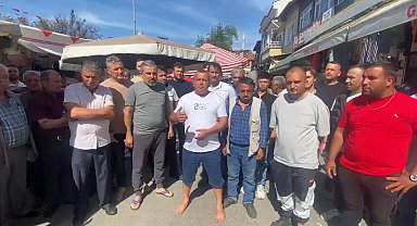 Çilek Festivali öncesi zabıtalar ve pazarcılar arasında tartışma çıktı