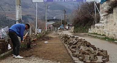 Çobanlar'da yol çalışması tamamlandı